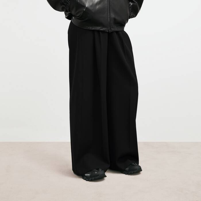 Women's Wide Pants in Black - Women | Balenciaga United States EN - Image 3