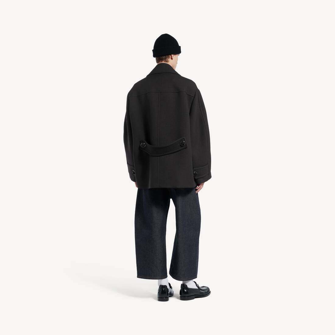 Caban Court pour Homme en Noir | Balenciaga France FR - Image 4
