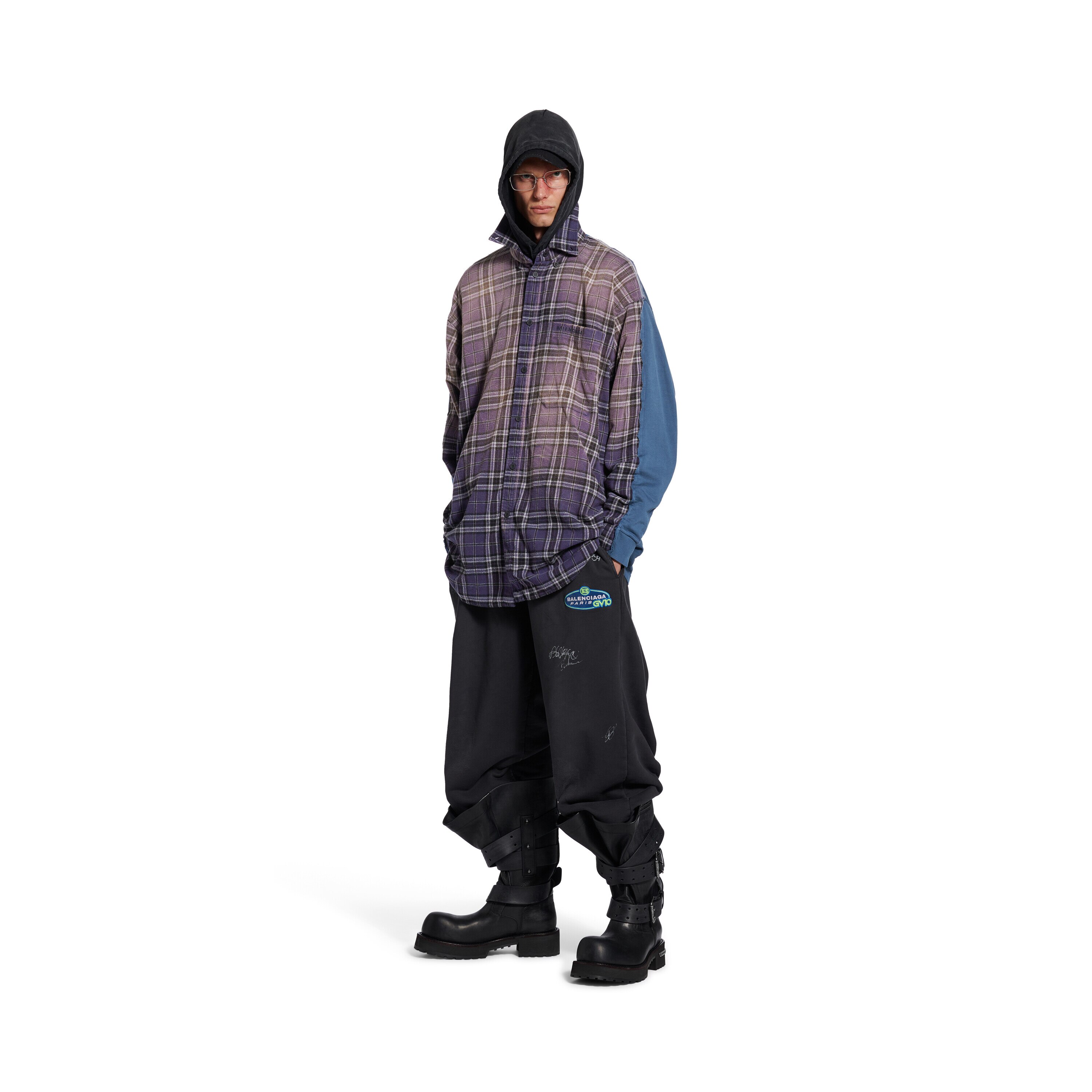 ネイビー/グレー の メンズ Hybrid オーバーシャツ | Balenciaga