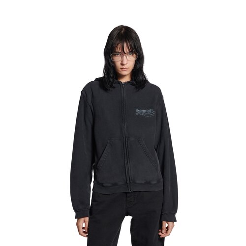 washed crayon political zip-up hoodie regular fit