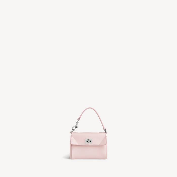 Women's Rodeo Micro Bag Charm in Suede Pink - Women | Balenciaga Canada EN - Image 1
