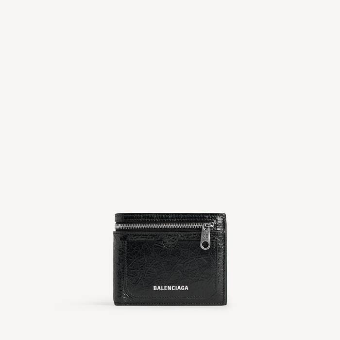 Men's Superbusy Square Folded Wallet  in Black - Men | Balenciaga Canada EN - Image 1