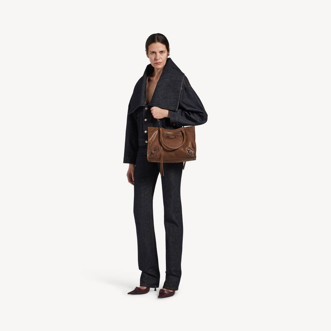 Bolso Tote Le City Peque&ntilde;o para Mujer en Caramelo | Balenciaga Espa&ntilde;a ES - Image 9