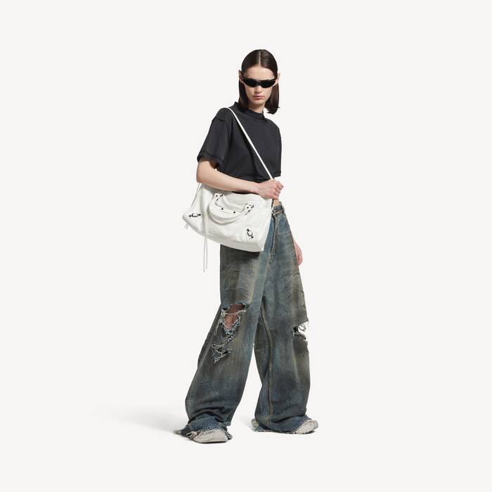 Women's Le City Bag Medium in Optic White - Women | Balenciaga Canada EN - Image 2