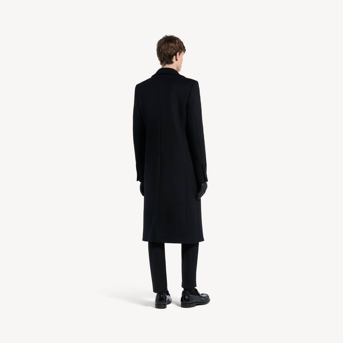 Cappotto Lungo Double Face da Uomo in Nero | Balenciaga Italia IT - Image 4