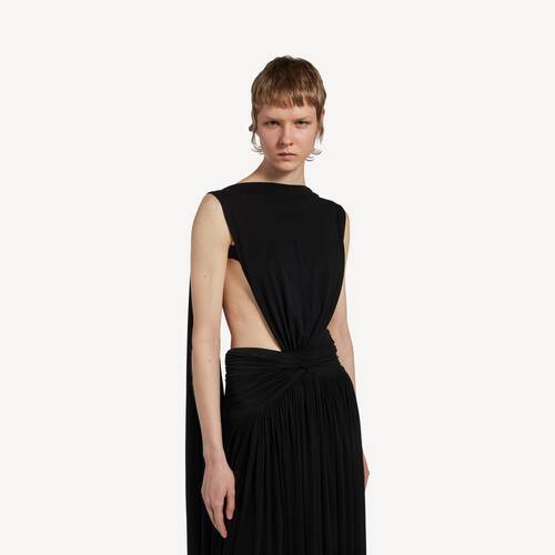 cutout draped dress