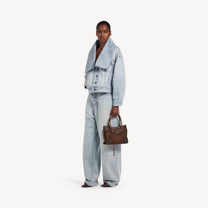 Women's Le City Tote Bag Mini in Light Espresso - Women | Balenciaga Bulgaria EN - Image 3