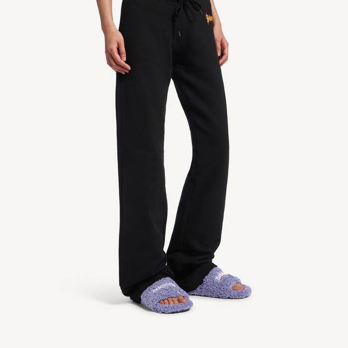 Women's Furry Open Mule in Hortensia/crystal/red - Women | Balenciaga United States EN - Image 2