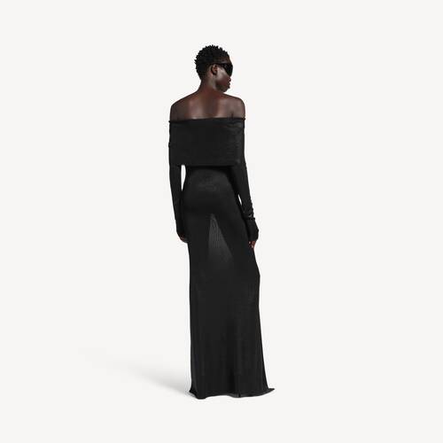 robe maxi off-shoulder