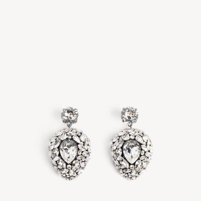 Boucles D&rsquo;oreilles Cushion pour Femme en Or Fonc&eacute; - Femme | Balenciaga France FR - Image 1