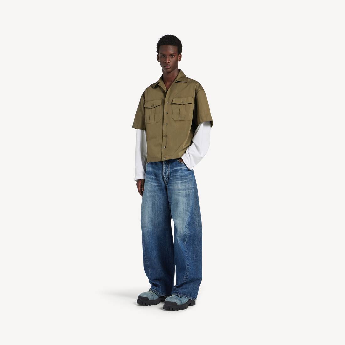 デニムブルー の メンズ Combat Strike ブーツ | Balenciaga 日本 JA - Image 7