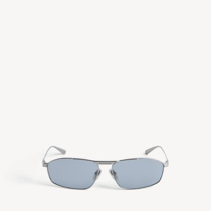 Men's Tag 3.0 D-frame Sunglasses in Silver - Men | Balenciaga United States EN - Image 1