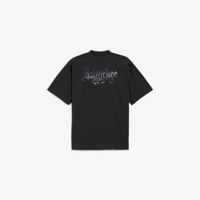 Men's Sketchy Medium Fit T-shirt in Black - Men | Balenciaga Canada EN - Image 2
