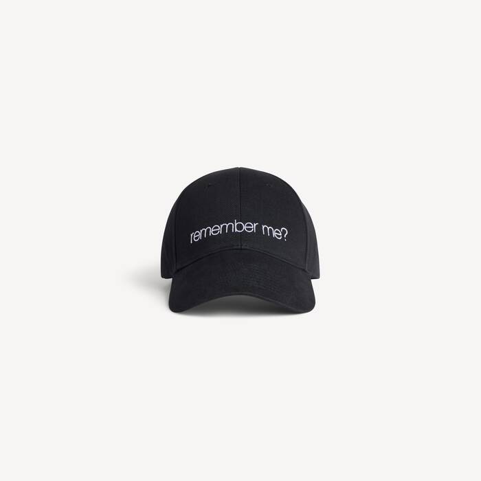Men's Remember Me? Cap in Black - Men | Balenciaga United States EN - Image 1