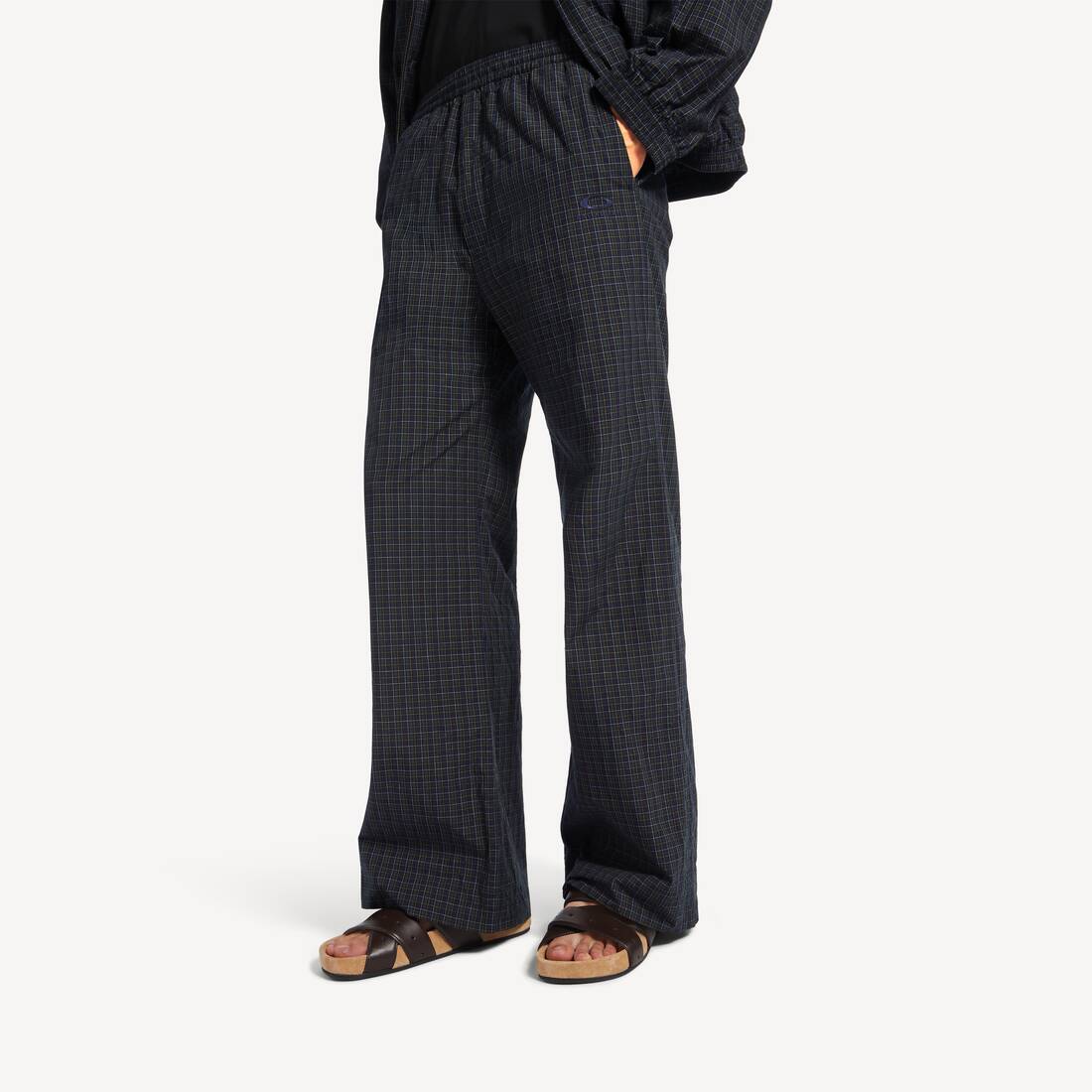 Men's Tailored Tracksuit Pants in Navy/dark Green | Balenciaga Finland EN - Image 5