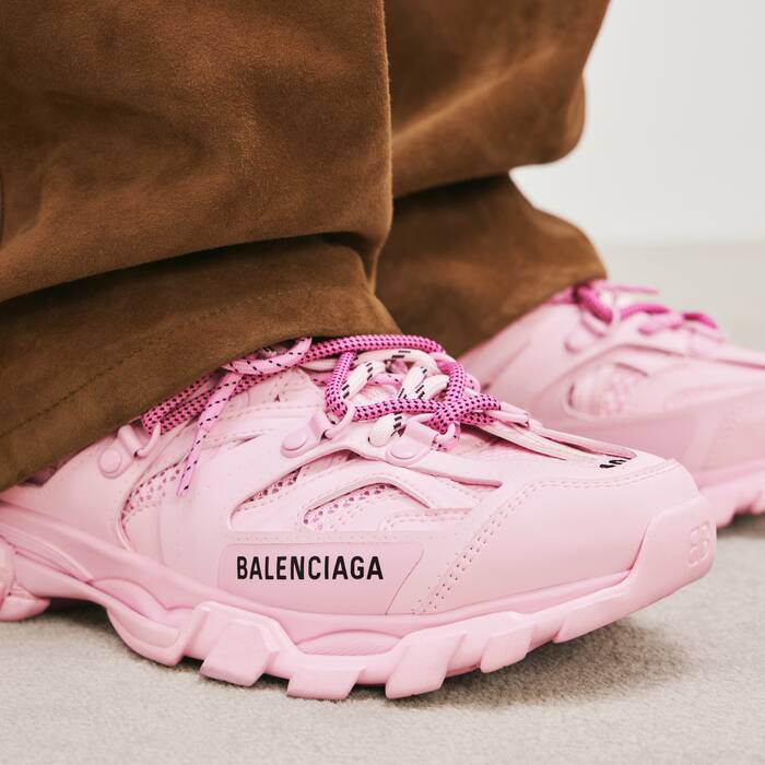 Zapatillas Con Cordones Track Trail para Mujer en Rosa - Mujer | Balenciaga Espa&ntilde;a ES - Image 3