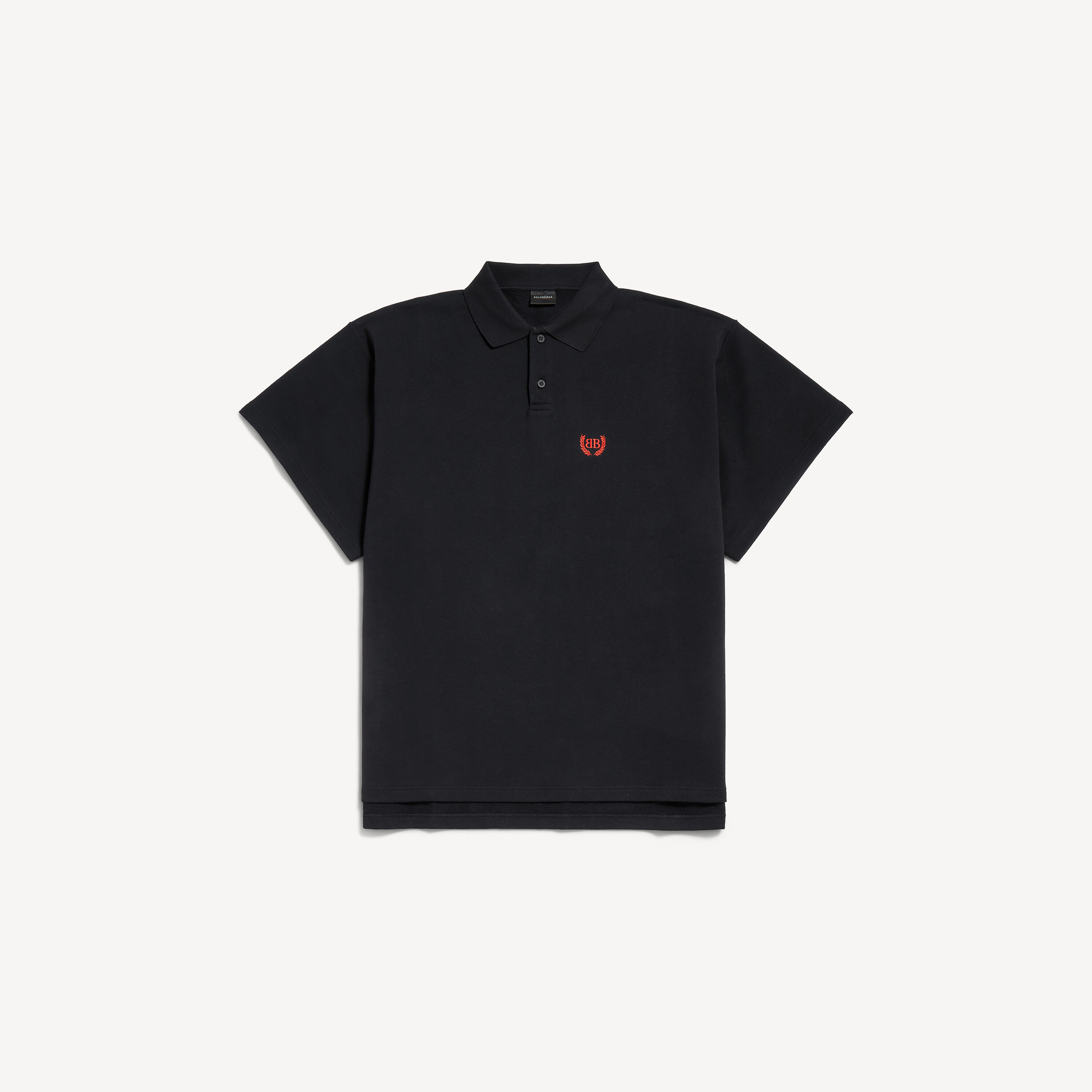 Men's Laurel Classic Short Sleeve Oversized Polo in Black