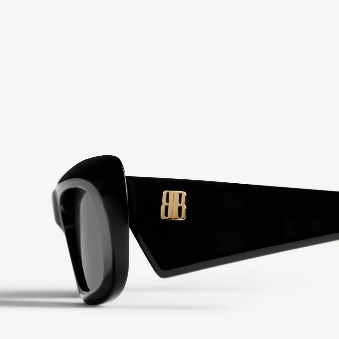 Lunettes De Soleil Rectangles Diva pour Femme en Noir | Balenciaga Belgique FR - Image 5