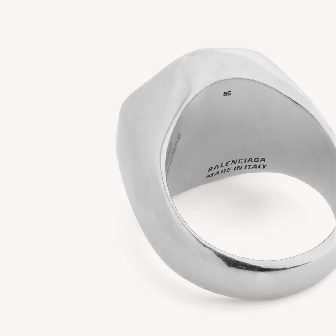 Anillo De Sello Anchor Crest  para Hombre en Plateado Antiguo | Balenciaga Espa&ntilde;a ES - Image 3