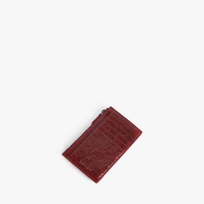 Women's Le City Long Coin And Card Holder in Berry Red - Women | Balenciaga Netherlands EN - Image 2
