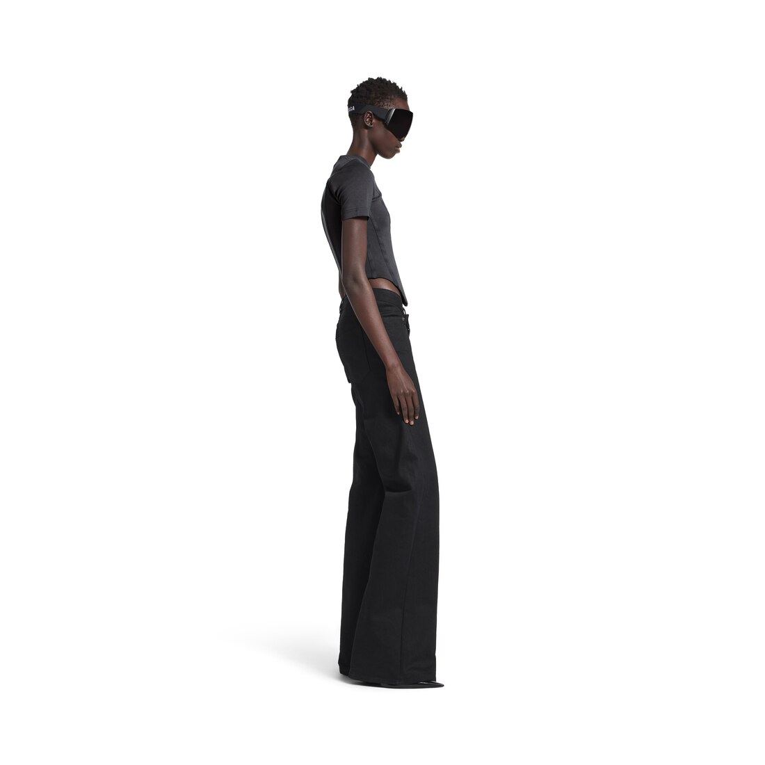Women's Corseted T-shirt in Black