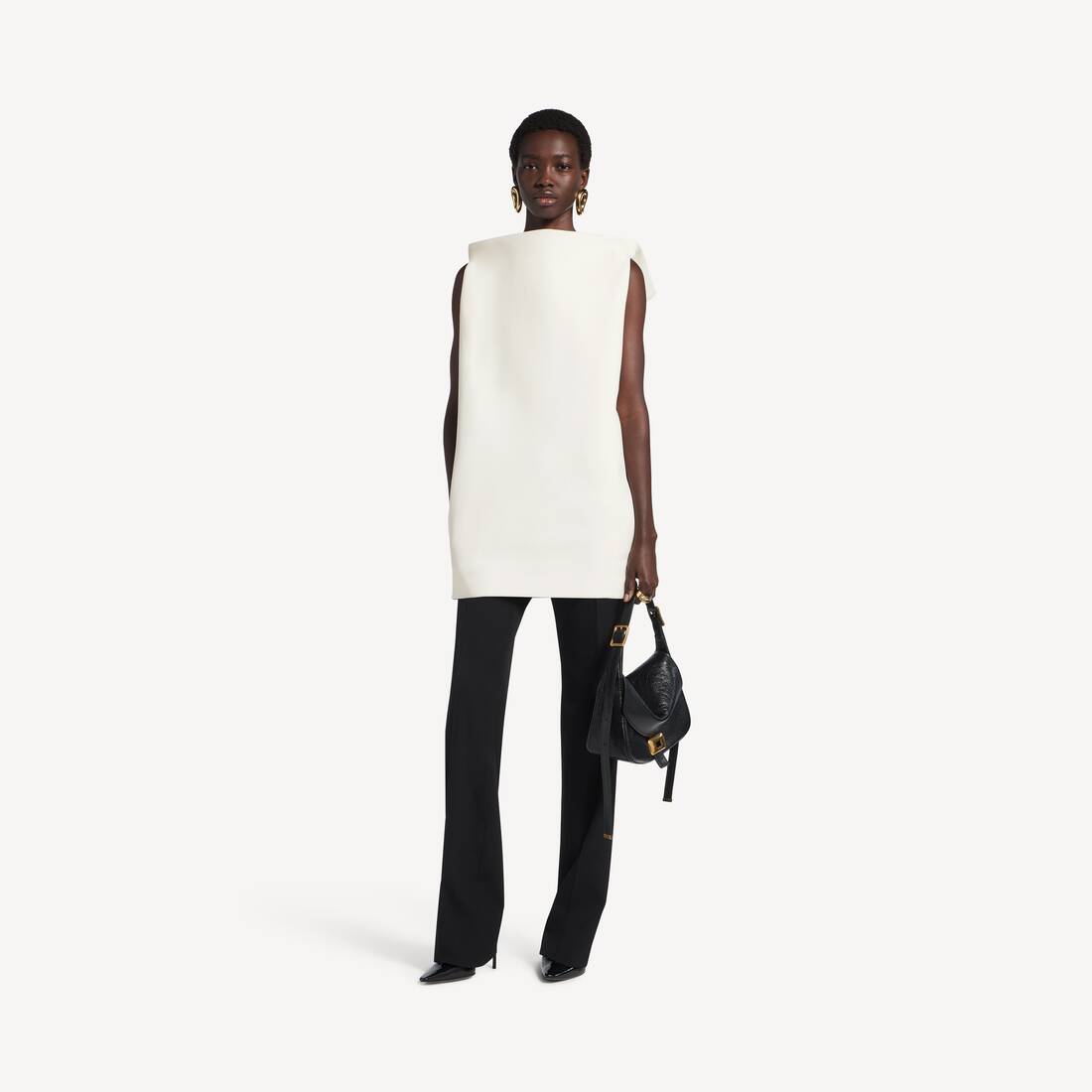 Women's Vareuse Dress in Ivory | Balenciaga United Kingdom EN - Image 2