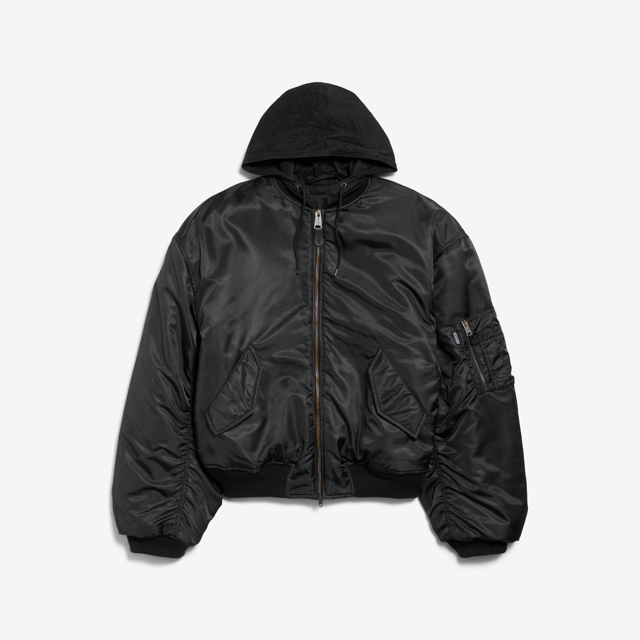 Men's Hooded Bomber in Black