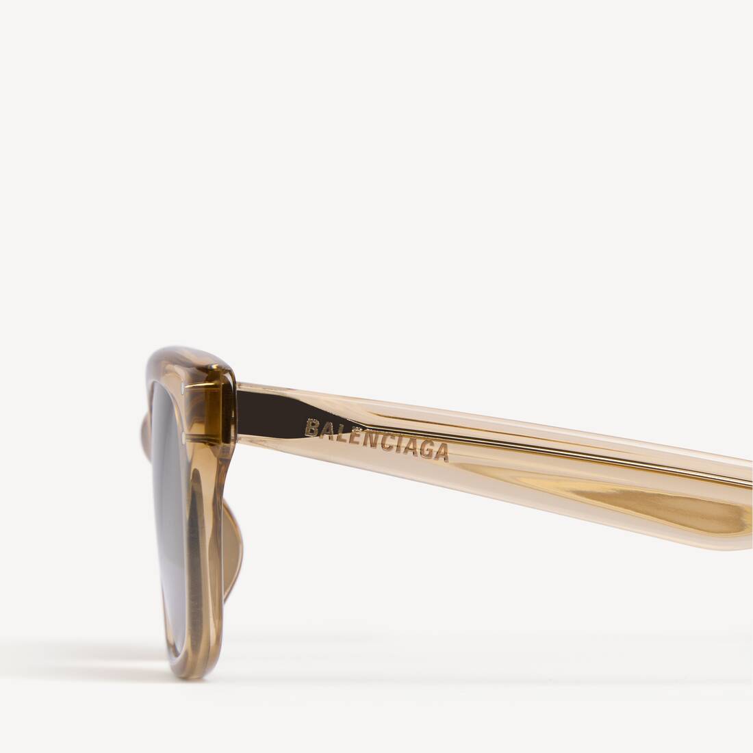 Men's Standard Square Sunglasses in Transparent Sand | Balenciaga Switzerland EN - Image 4