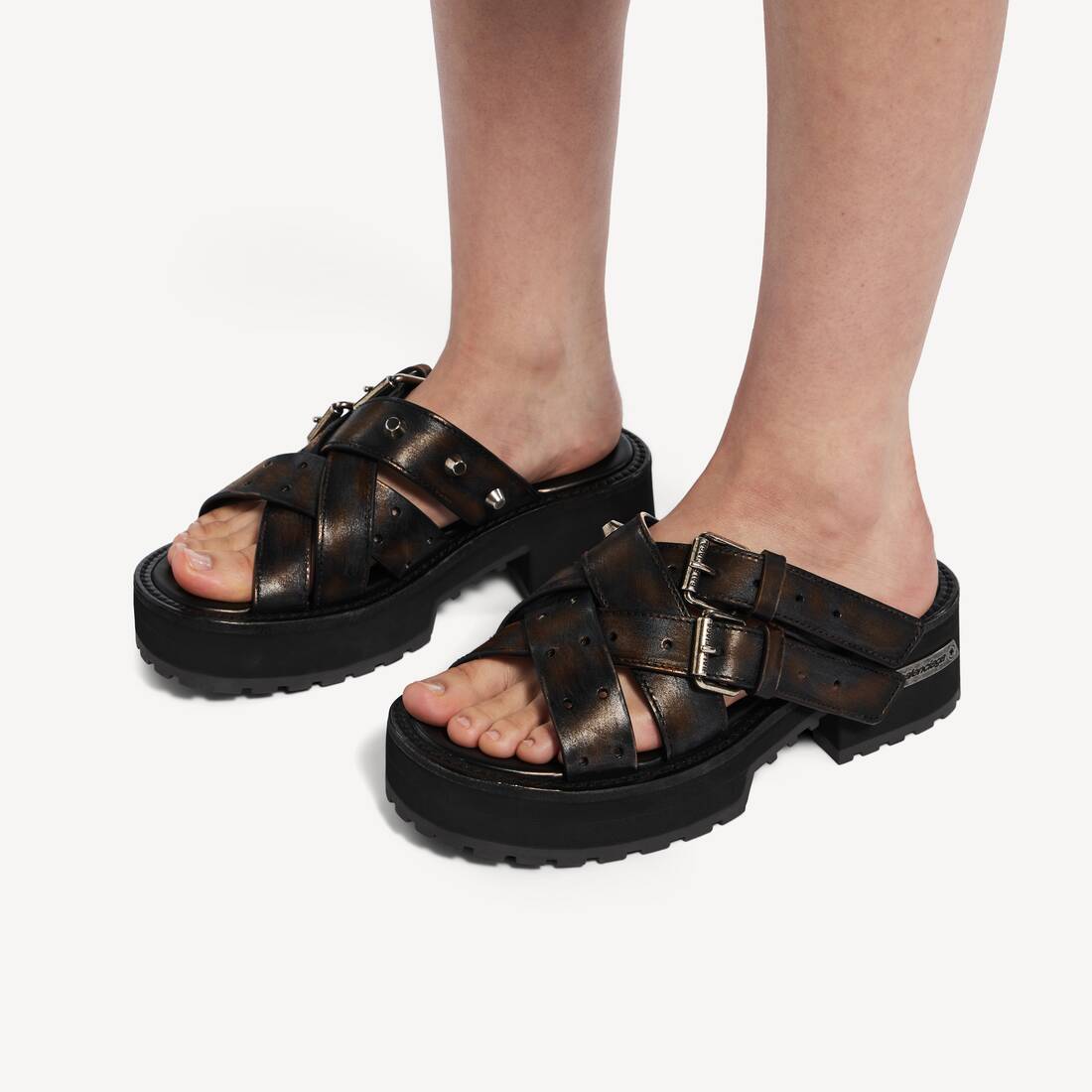 Women's Venom Open Mule in Brown | Balenciaga United Kingdom EN - Image 7