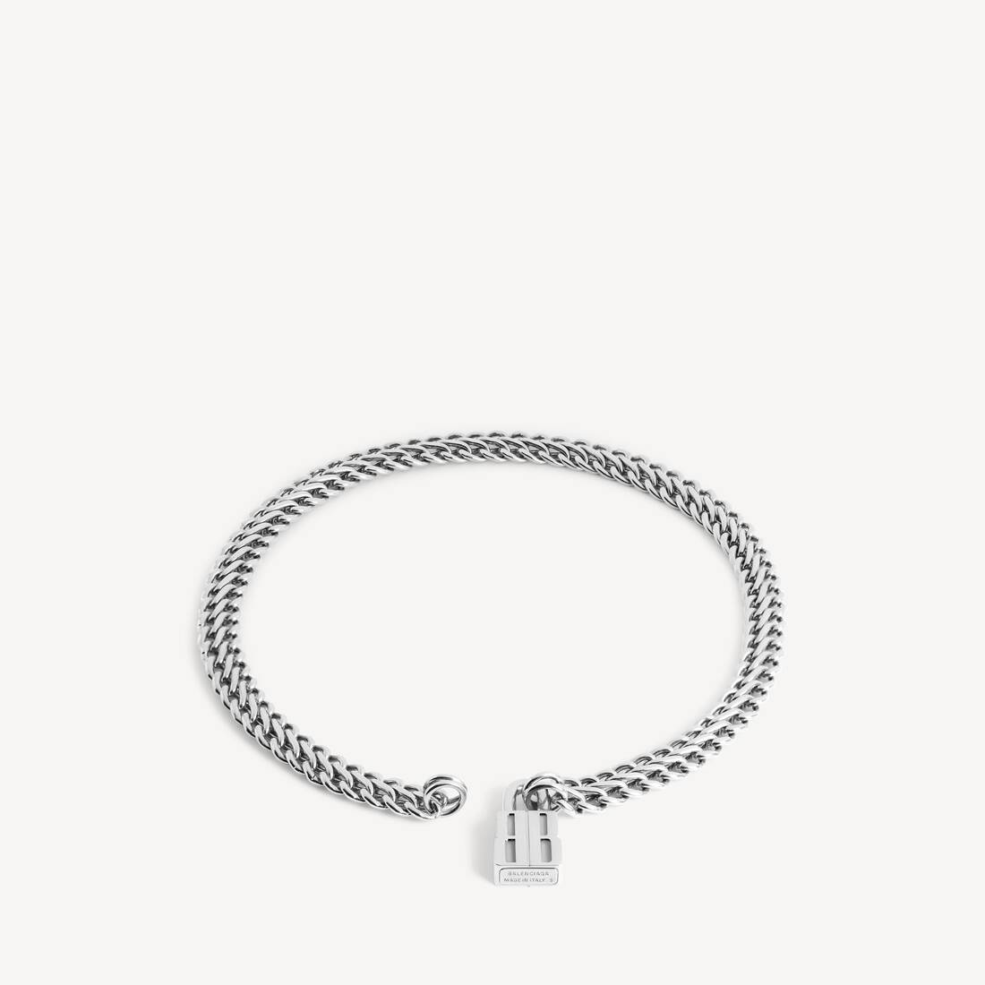 Collier Nano Lock pour Femme en Argent | Balenciaga Belgique FR - Image 2