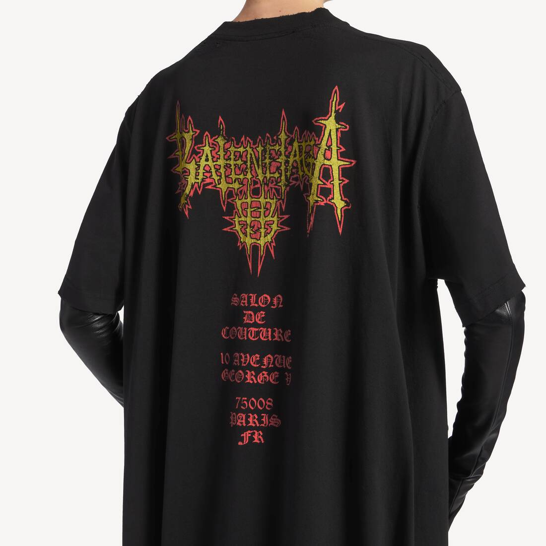 Balenciaga Sacr&eacute; C&oelig;r拖尾t恤 为 所有 在 黑 | Balenciaga 新加坡 ZH - Image 6