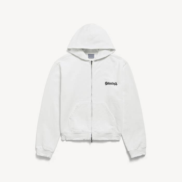 salon de couture zip-up hoodie regular fit