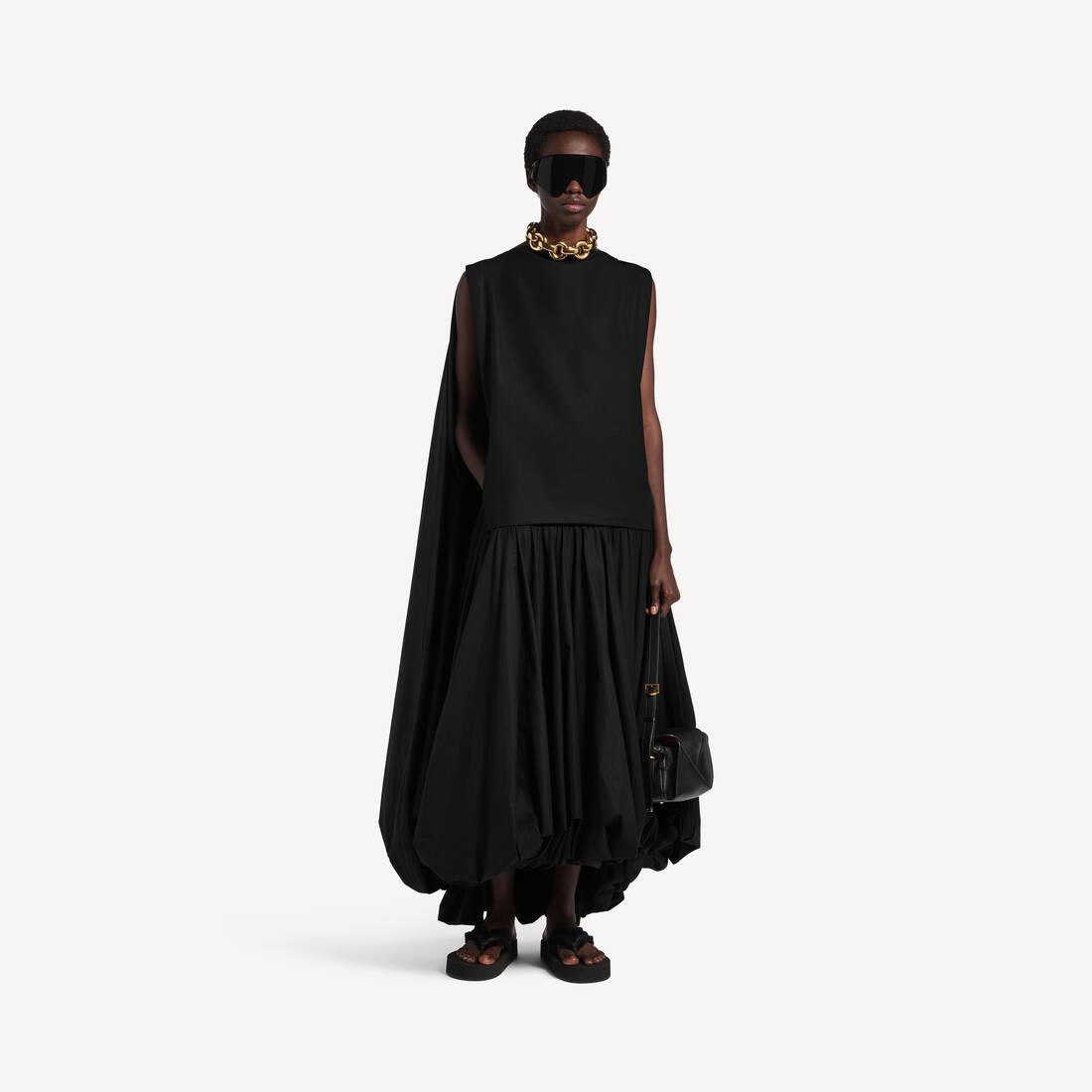 Women's Crist&oacute;bal Gown Dress in Black | Balenciaga United States EN - Image 2