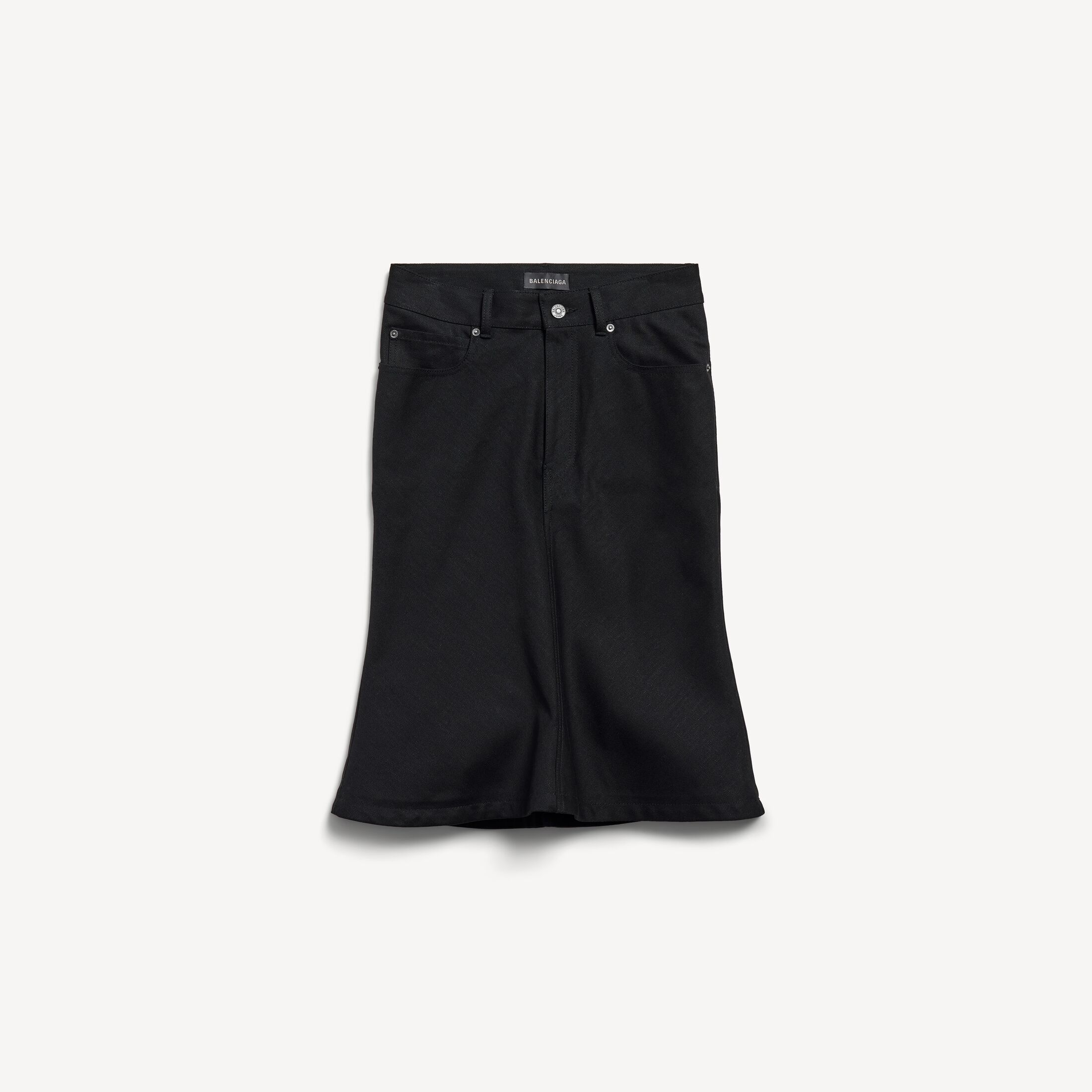 Balenciaga Women's Black Godet Midi Skirt - 4