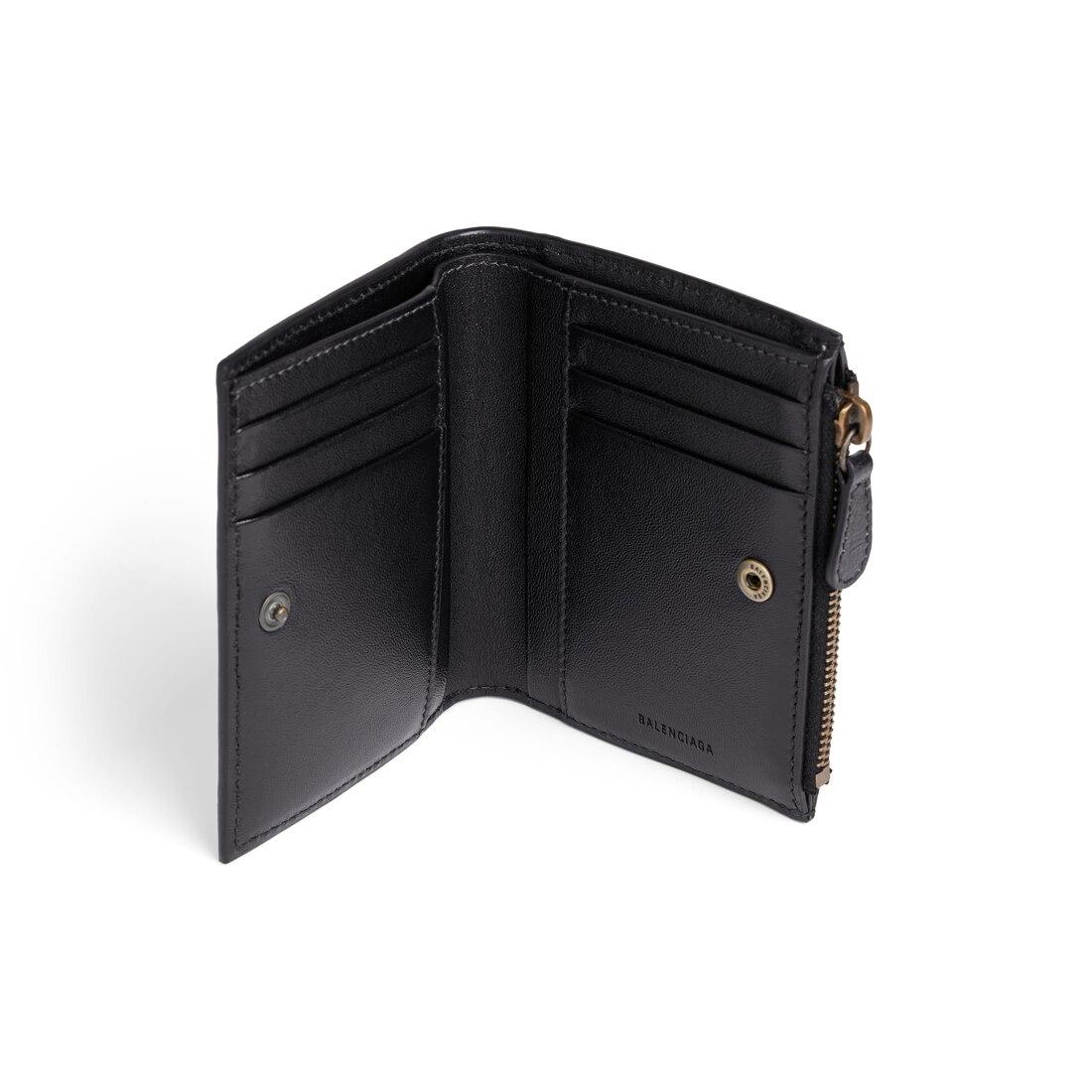 小物 BALENCIAGA archive giant leather wallet BALENCIAGA Smooth Calfskin Metallic Patent Giant 12 Silver