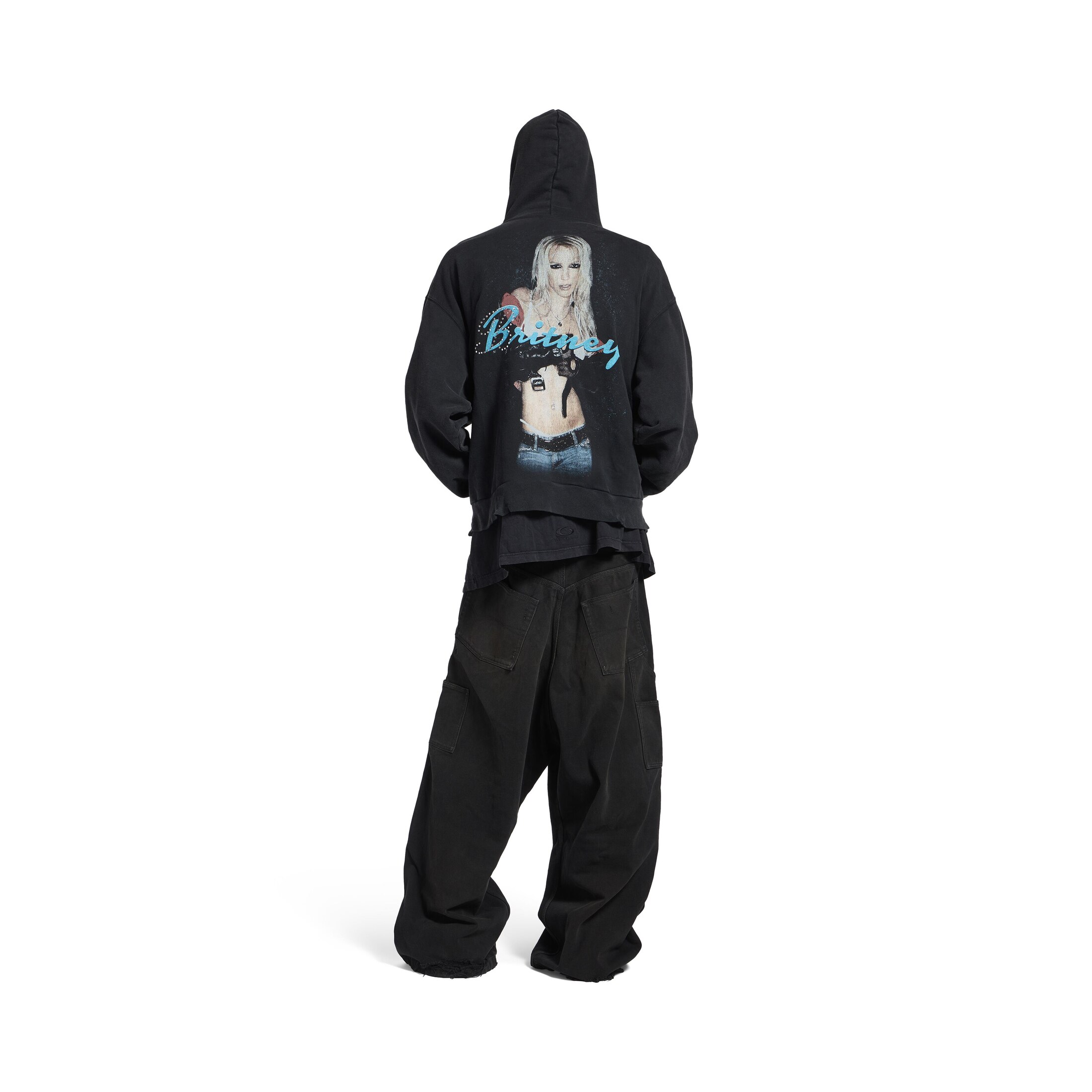 balenciaga music | britney spears series oversized zip-up hoodie