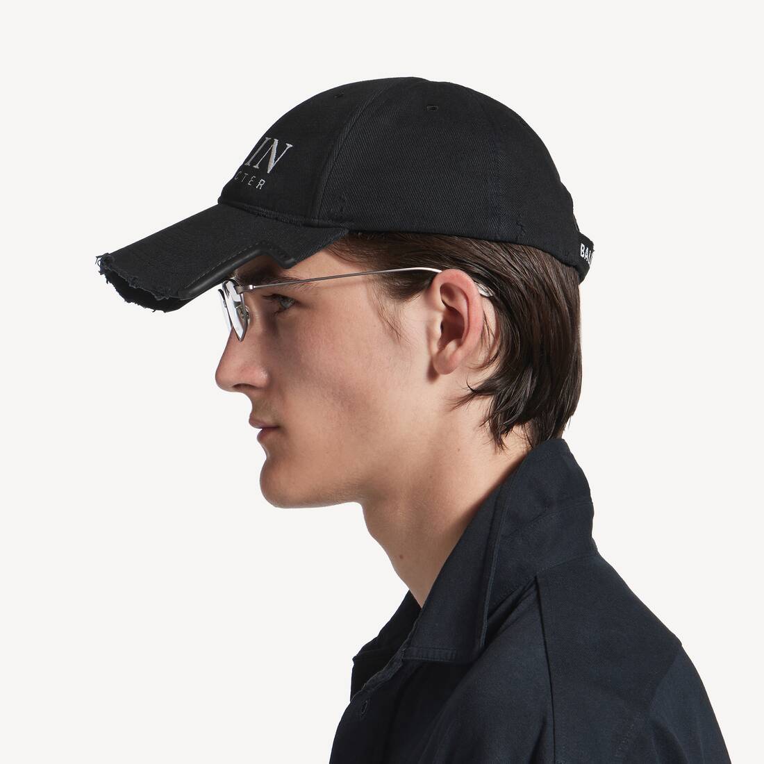 Men's Main Character Artwork Cap in Faded Black | Balenciaga United States EN - Image 6