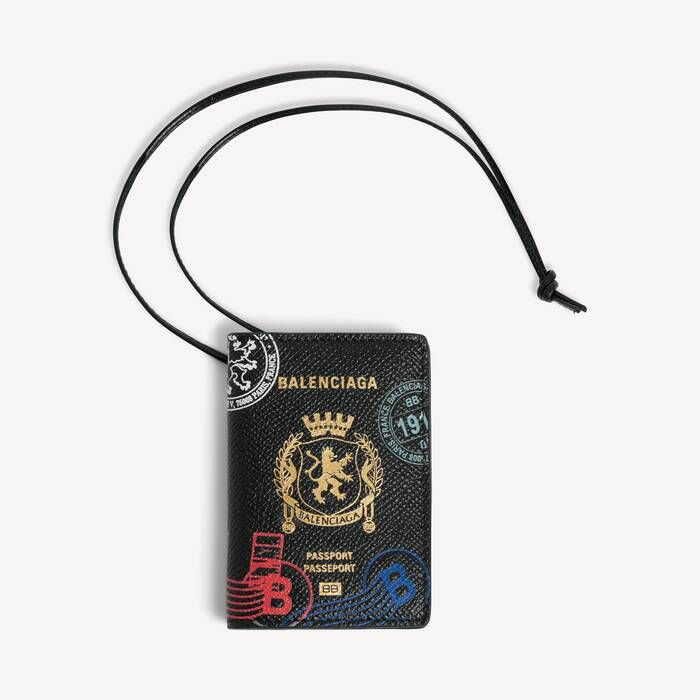 ブラック/マルチカラー の メンズ Passport カードホルダー チャーム - メンズ | Balenciaga 日本 JA - Image 1