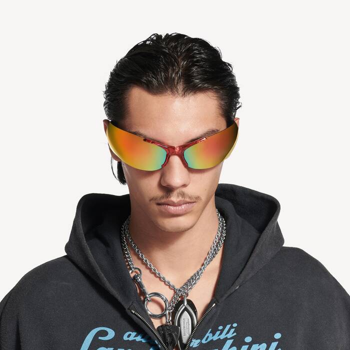 Afterhour Oval サングラス  で レッド | Balenciaga 日本 JA - Image 2