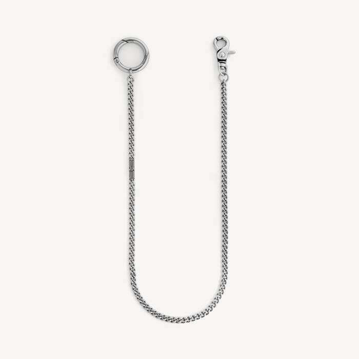 Men's Bb Icon Trouser Chain in Antique Silver - Men | Balenciaga Saudi Arabia EN - Image 1