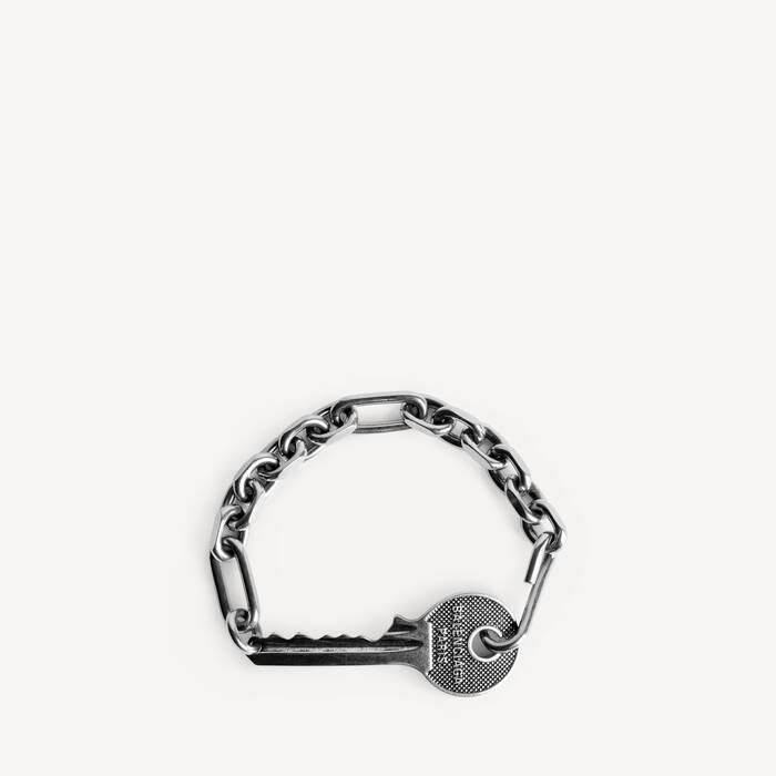 Men's Neverlost Bracelet in Antique Silver - Men | Balenciaga Germany EN - Image 1