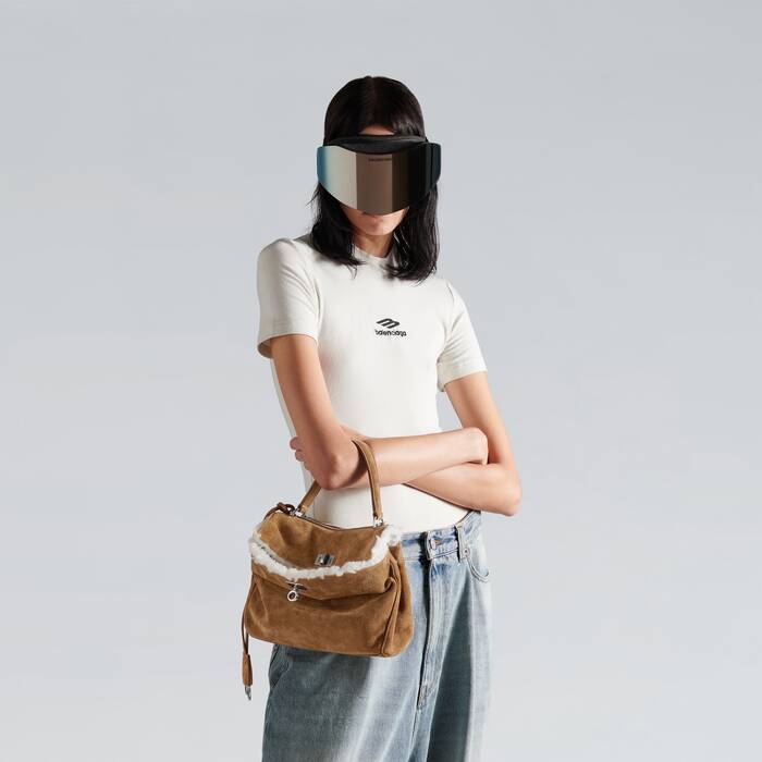 Sac &Agrave; Main Rodeo Mini pour Femme en Noce/blanc - Femme | Balenciaga Belgique FR - Image 2