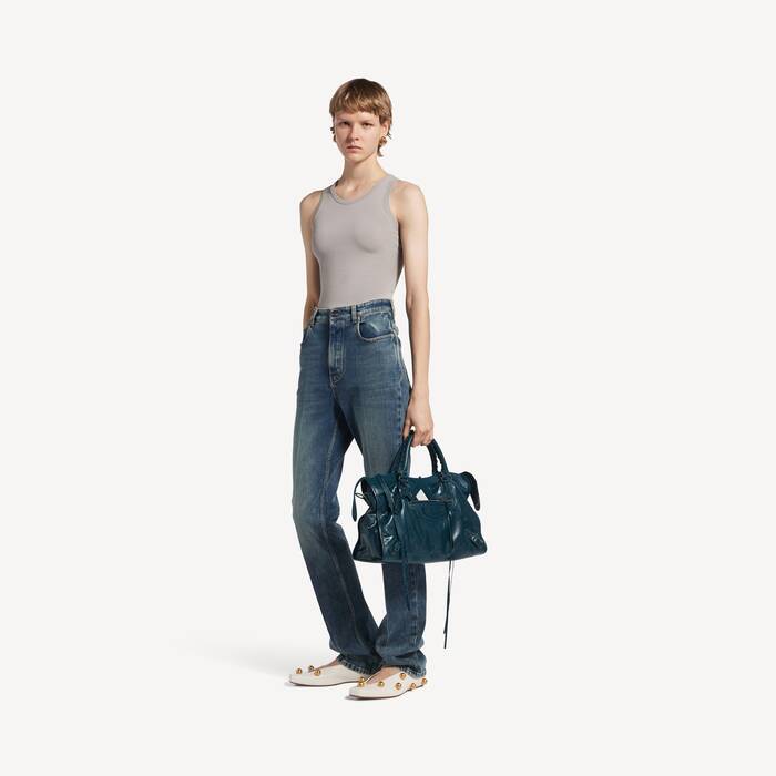 Women's Le City Bag Medium in Lagoon - Women | Balenciaga Australia EN - Image 3