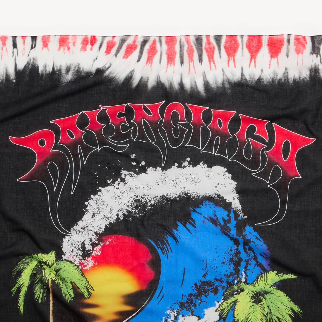 Extreme Tie Dye纱笼 为 男士 在 黑色/红色 | Balenciaga 新加坡 ZH - Image 2