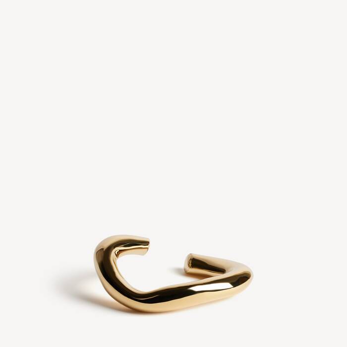 Women's Eisa Cuff in Shiny Gold - Women | Balenciaga Hong Kong SAR EN - Image 1