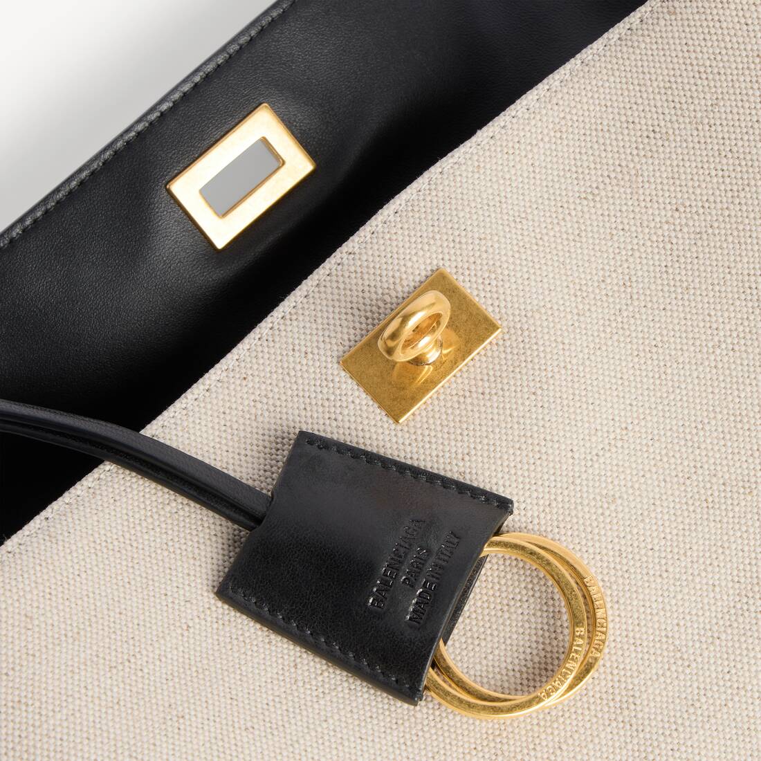 Women's Rodeo Handbag Small in Beige/black | Balenciaga Netherlands EN - Image 6