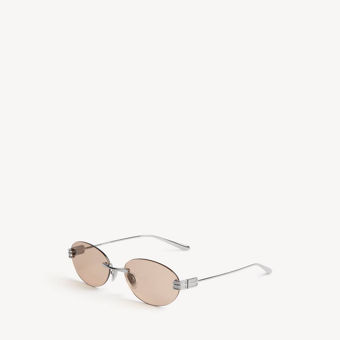 Gossip Oval Af Sunglasses in Dark Ruthenium/brown | Balenciaga Netherlands EN - Image 4