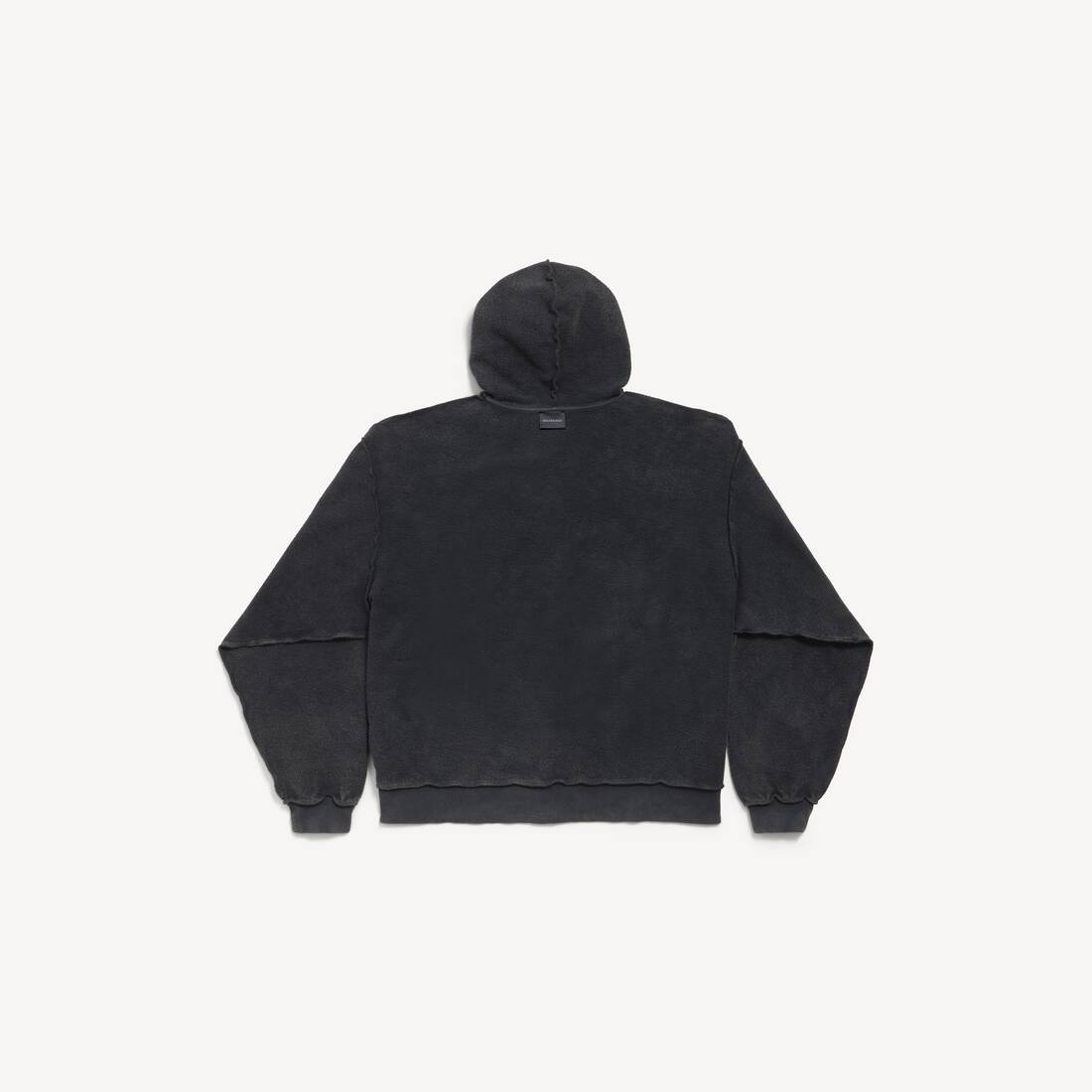 Men's 3b Sports Icon Inside-out Zip-up Hoodie in Faded Black | Balenciaga Japan EN - Image 2