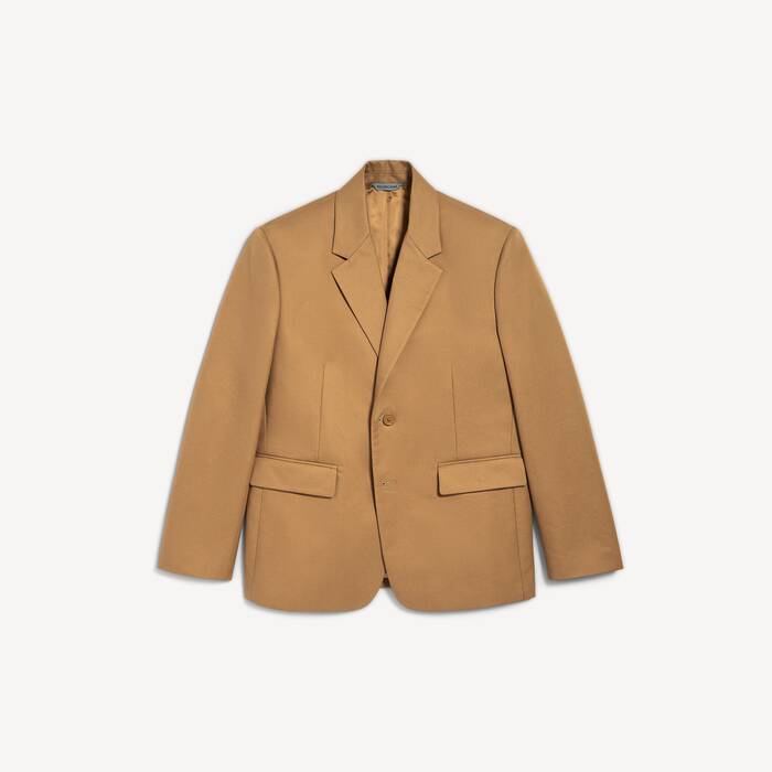 Giacca Monopetto Vestibilit&agrave; Normale da Uomo in Cammello - Uomo | Balenciaga Italia IT - Image 1