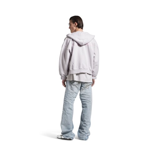 balenciaga back zip-up hoodie regular fit